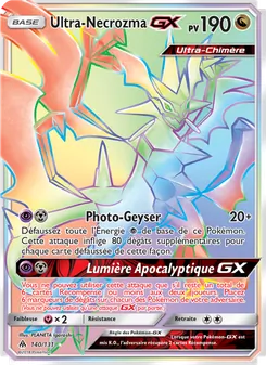 Carte Ultra-Necrozma GX de l'extension Lumière Interdite, numéro 140/131