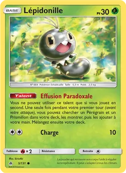 Carte Lépidonille de l'extension Lumière Interdite, numéro 5/131