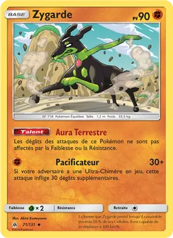 Carte Zygarde de l'extension Lumière Interdite, numéro 71/131