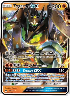 Carte Zygarde GX de l'extension Lumière Interdite, numéro 73/131