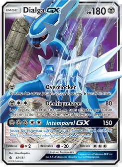 Carte Dialga GX de l'extension Lumière Interdite, numéro 82/131