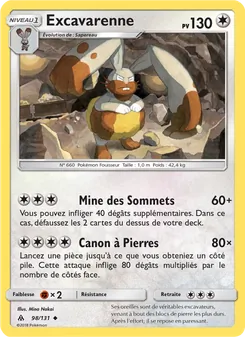 Carte Excavarenne de l'extension Lumière Interdite, numéro 98/131