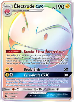 Carte Électrode GX de l'extension Tempête Céleste, numéro 172/168