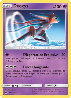 Carte Deoxys de l'extension Tempête Céleste, numéro 69/168