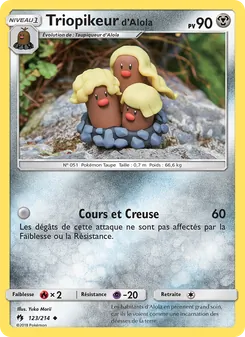 Carte Triopikeur d’Alola de l'extension Tonnerre Perdu, numéro 123/214