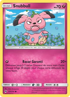 Carte Snubbull de l'extension Tonnerre Perdu, numéro 137/214