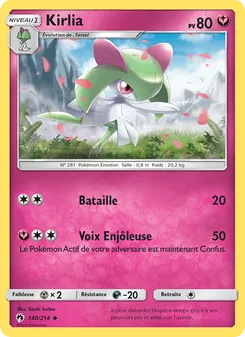 Carte Kirlia de l'extension Tonnerre Perdu, numéro 140/214