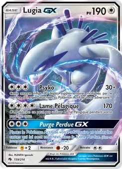 Carte Lugia GX de l'extension Tonnerre Perdu, numéro 159/214