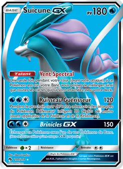 Carte Suicune GX de l'extension Tonnerre Perdu, numéro 200/214