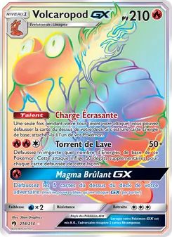 Carte Volcaropod GX de l'extension Tonnerre Perdu, numéro 218/214