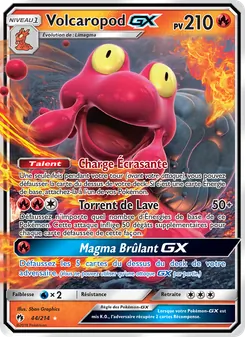 Carte Volcaropod GX de l'extension Tonnerre Perdu, numéro 44/214