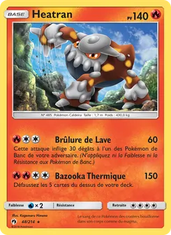Carte Heatran de l'extension Tonnerre Perdu, numéro 48/214
