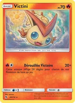Carte Victini de l'extension Tonnerre Perdu, numéro 49/214
