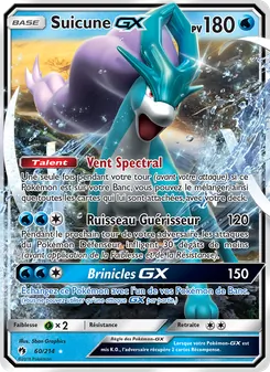 Carte Suicune GX de l'extension Tonnerre Perdu, numéro 60/214