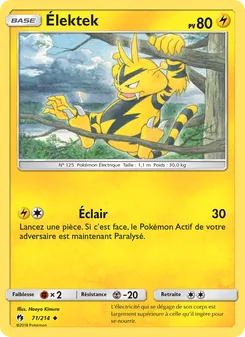Carte Élektek de l'extension Tonnerre Perdu, numéro 71/214