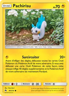 Carte Pachirisu de l'extension Tonnerre Perdu, numéro 80/214