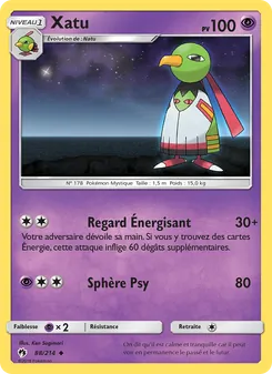 Carte Xatu de l'extension Tonnerre Perdu, numéro 88/214
