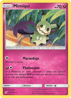Carte Mimiqui de l'extension Duo de Choc, numéro 112/181