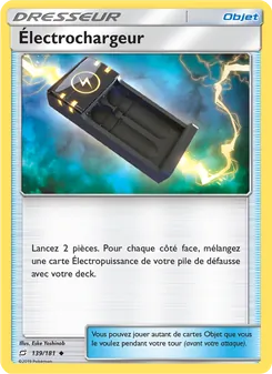 Carte Électrochargeur de l'extension Duo de Choc, numéro 139/181
