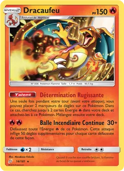 Carte Dracaufeu de l'extension Duo de Choc, numéro 14/181