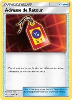 Carte Adresse de Retour de l'extension Duo de Choc, numéro 153/181