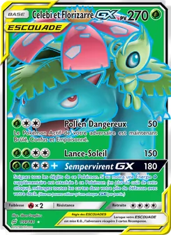 Carte Celebi et Florizarre GX de l'extension Duo de Choc, numéro 159/181