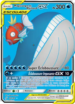 Carte Magicarpe et Wailord GX de l'extension Duo de Choc, numéro 160/181