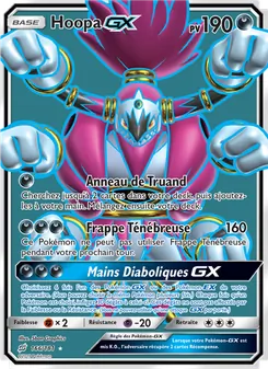 Carte Hoopa GX de l'extension Duo de Choc, numéro 166/181