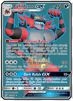 Carte Félinferno GX de l'extension Duo de Choc, numéro 167/181