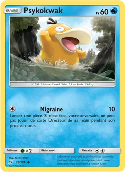 Carte Psykokwak de l'extension Duo de Choc, numéro 26/181