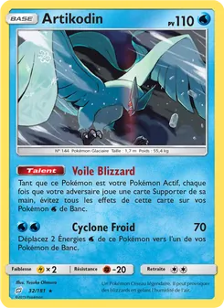 Carte Artikodin de l'extension Duo de Choc, numéro 32/181