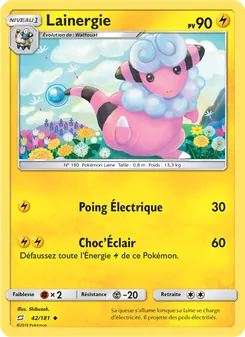 Carte Lainergie de l'extension Duo de Choc, numéro 42/181