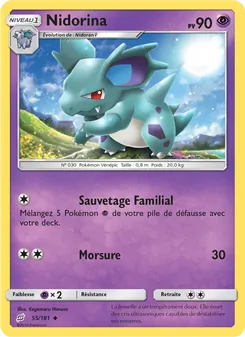 Carte Nidorina de l'extension Duo de Choc, numéro 55/181