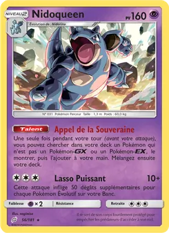 Carte Nidoqueen de l'extension Duo de Choc, numéro 56/181