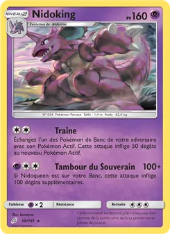 Carte Nidoking de l'extension Duo de Choc, numéro 59/181