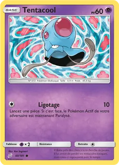 Carte Tentacool de l'extension Duo de Choc, numéro 60/181