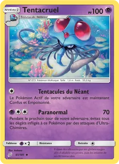 Carte Tentacruel de l'extension Duo de Choc, numéro 61/181