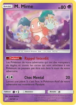 Carte M. Mime de l'extension Duo de Choc, numéro 66/181