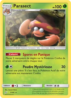 Carte Parasect de l'extension Duo de Choc, numéro 7/181