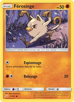 Carte Férosinge de l'extension Duo de Choc, numéro 71/181