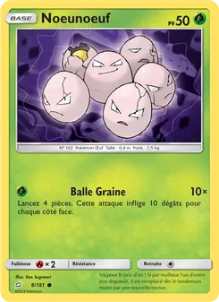 Carte Noeunoeuf de l'extension Duo de Choc, numéro 8/181