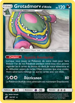Carte Grotadmorv d’Alola de l'extension Duo de Choc, numéro 84/181
