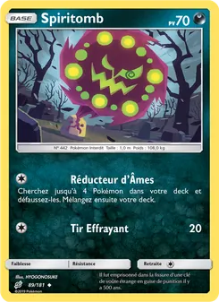 Carte Spiritomb de l'extension Duo de Choc, numéro 89/181
