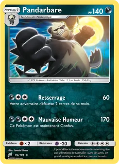 Carte Pandarbare de l'extension Duo de Choc, numéro 94/181