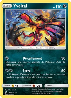 Carte Yveltal de l'extension Duo de Choc, numéro 95/181
