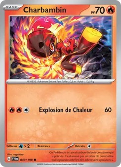 Carte Charbambin de l'extension Écarlate et Violet, numéro 040/198