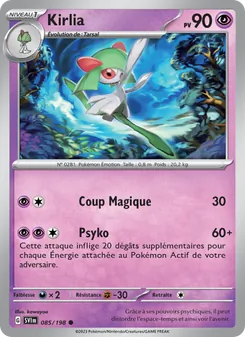 Carte Kirlia de l'extension Écarlate et Violet, numéro 085/198
