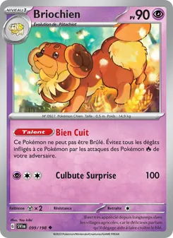 Carte Briochien de l'extension Écarlate et Violet, numéro 099/198