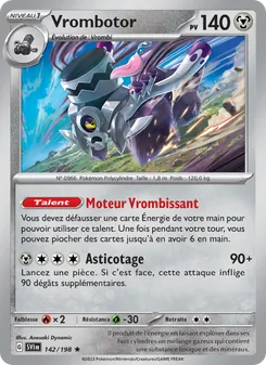 Carte Vrombotor de l'extension Écarlate et Violet, numéro 142/198