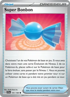 Carte Super Bonbon de l'extension Écarlate et Violet, numéro 191/198